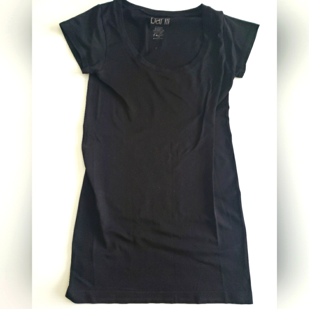 Bar III Classic Black Short Sleeve Tee